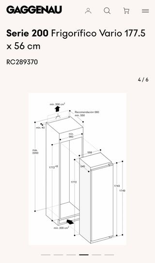 Nevera integrable Gaggenau