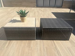 Mesa/Reposapiés Ikea Solleron Gris