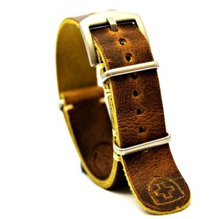 Correa de reloj NATO de cuero estilo militar