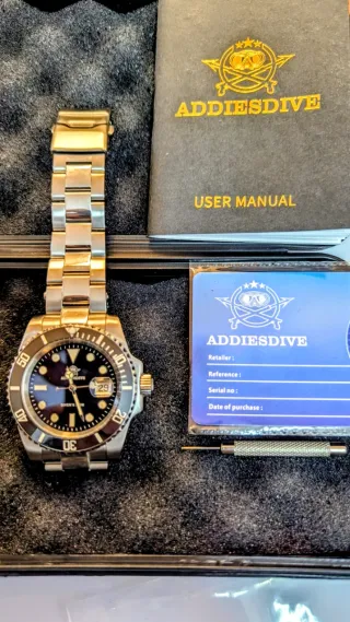 Reloj ADDIESDIVE MY-H3 Cuarzo Bisel Negro