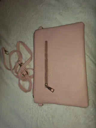Pink Quilted Clutch / Crossbody Bag