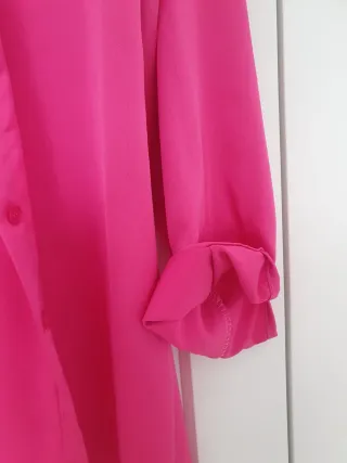 Camisa larga rosa oversize