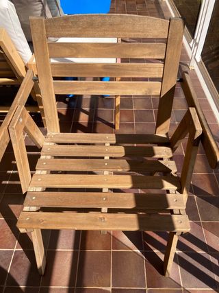 Sillas terraza Ikea Falholmen madera