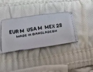 Pantalón cargo Bershka blanco algodón