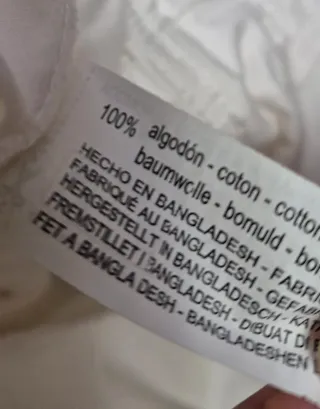 Pantalón cargo Bershka blanco algodón