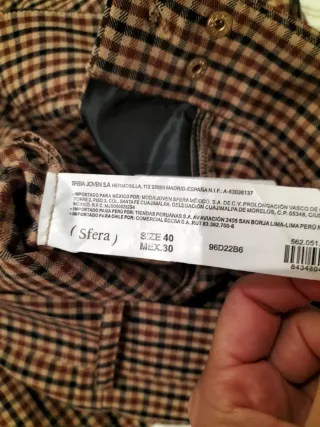 Pantalón campana cuadros