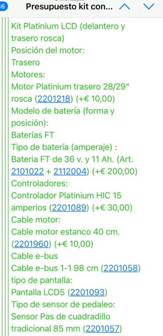 Bicicleta Conor  con Kit Batería Eléctrica