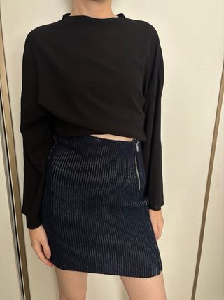 Mini Falda PrettyLittleThing azul nueva