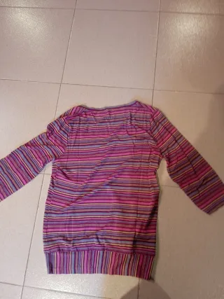 Camiseta manga larga rayas mujer