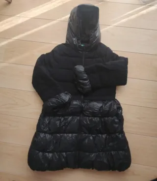 Piumino Benetton 8-9 anni nero