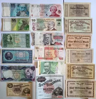 Billetes extranjeros antiguos