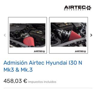 Kit Admisión Airtec Hyundai i30N