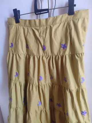 Falda rociera estampada