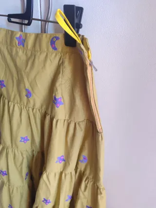 Falda rociera estampada