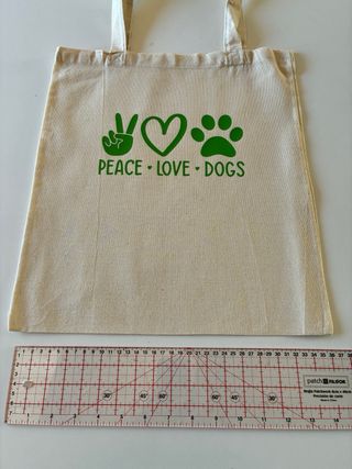 Bolso de tela Peace Love Dogs