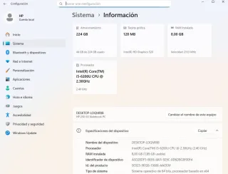 HP 250 G5 — i5,8 GB di RAM, SSD, pronto per funzionare