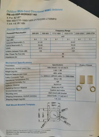 Antena exterior Movistar banda ancha