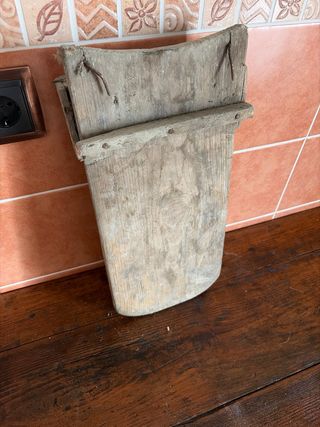 Tabla de lavar madera antigua