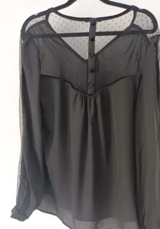 Blusa negra Kiabi Talla L