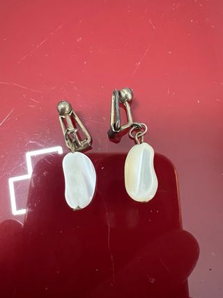 Orecchini vintage donna oro e madreperla