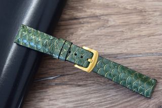 Correa de reloj de piel de tilapia auténtica