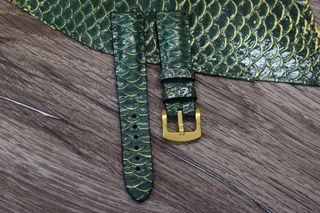 Correa de reloj de piel de tilapia auténtica