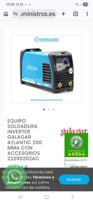 Soldadora Galagar Atlantic-200A