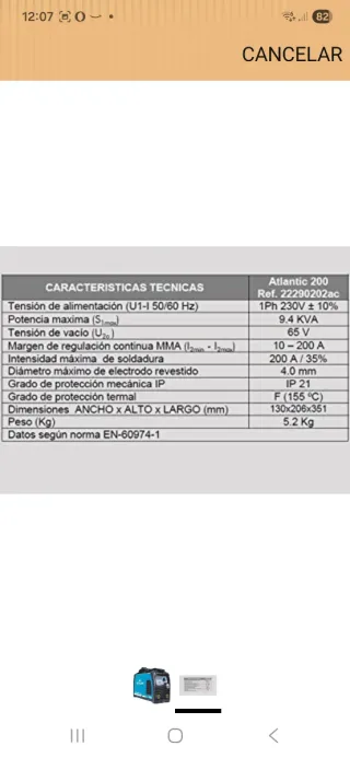 Soldadora Galagar Atlantic-200A