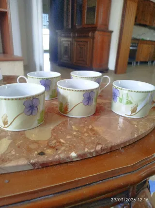 Set 5 Tazze Villeroy & Boch Fiori Viola