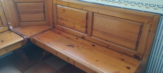 Banco de madera para esquina