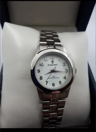 Reloj Cauny Plata y Blanco
