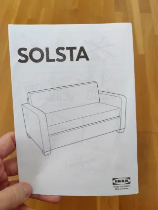 Sofá cama Ikea Solsta Gris/Azul (2 plazas)