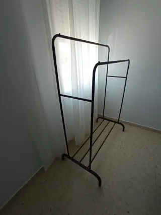 Burro perchero doble metal negro