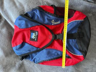 Mochila Quechua senderismo roja y azul