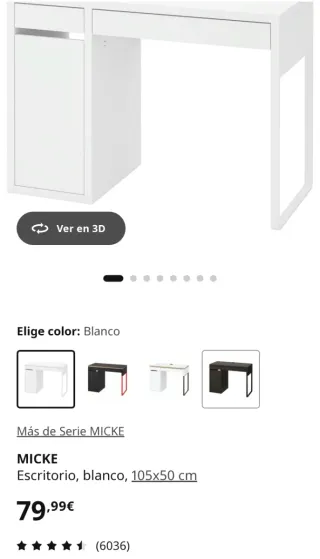 Escritorio MICKE Blanco