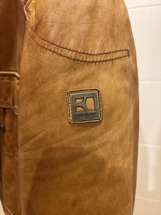Chaqueta de Piel Marrón , hugo boss orange