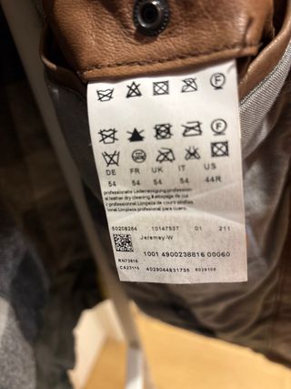 Chaqueta de Piel Marrón , hugo boss orange