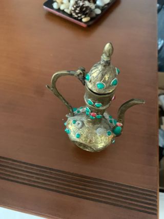 Tetera Vintage bronce  Decorada