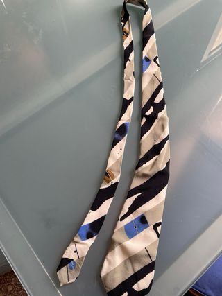 Cravatta Messori beige e grigio