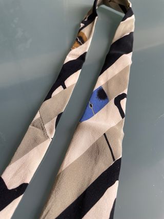 Cravatta Messori beige e grigio