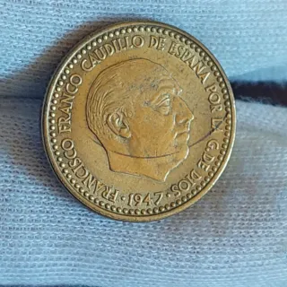 Moneda 1 Peseta 1947*54* MUY ESCASA EN ESTE ESTADO