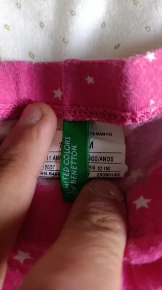 Leggings corti Benetton rosa stelle