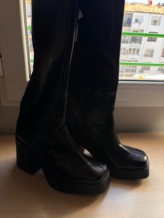 Botas Bershka mujer negras plataforma