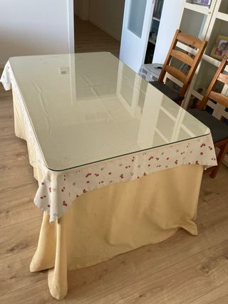 Mesa comedor camilla rectangular 6 plazas