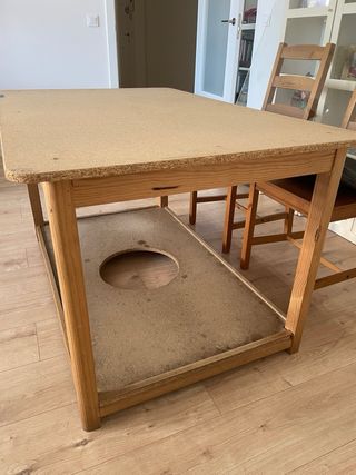 Mesa comedor camilla rectangular 6 plazas