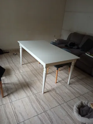 ROSENTORP Mesa extensible blanca