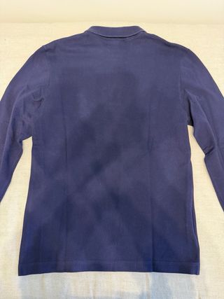 Polo manga larga Lacoste azul S
