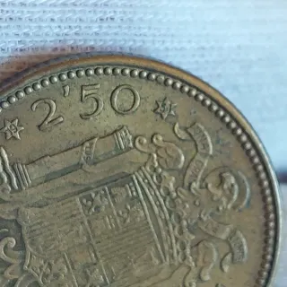 Moneda 2.5 Pesetas Franco 1953*54*