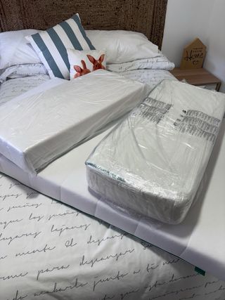 Cama y colchon  Minnen extensible Ikea