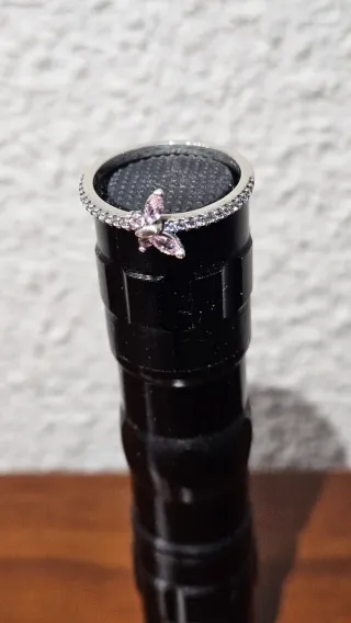 Anillo inspirado en mariposa rosa Pandora